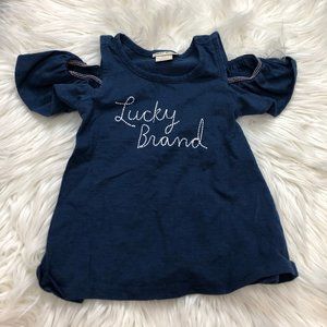 blue Lucky Brand cold shoulder tee size 2T✨